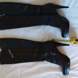 Guess GWBowler Knee Stiletto black boots size 9M